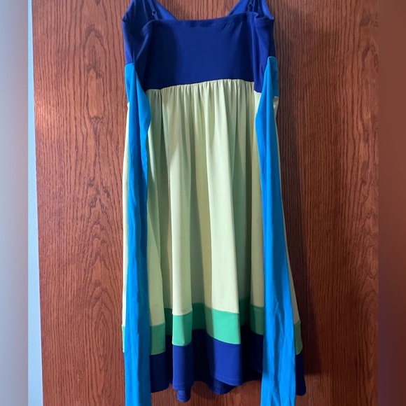 Women’s Medium Summer Blue and Green Dress - Picture 4 of 7